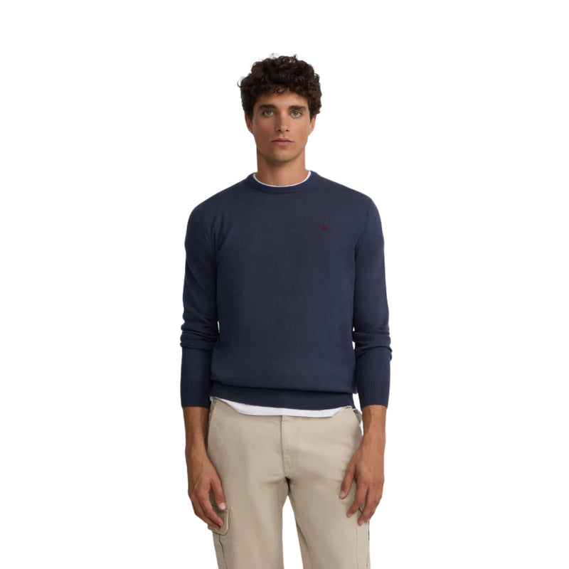 Silbon Jersey Classic Cuello Redondo Azul Gris
