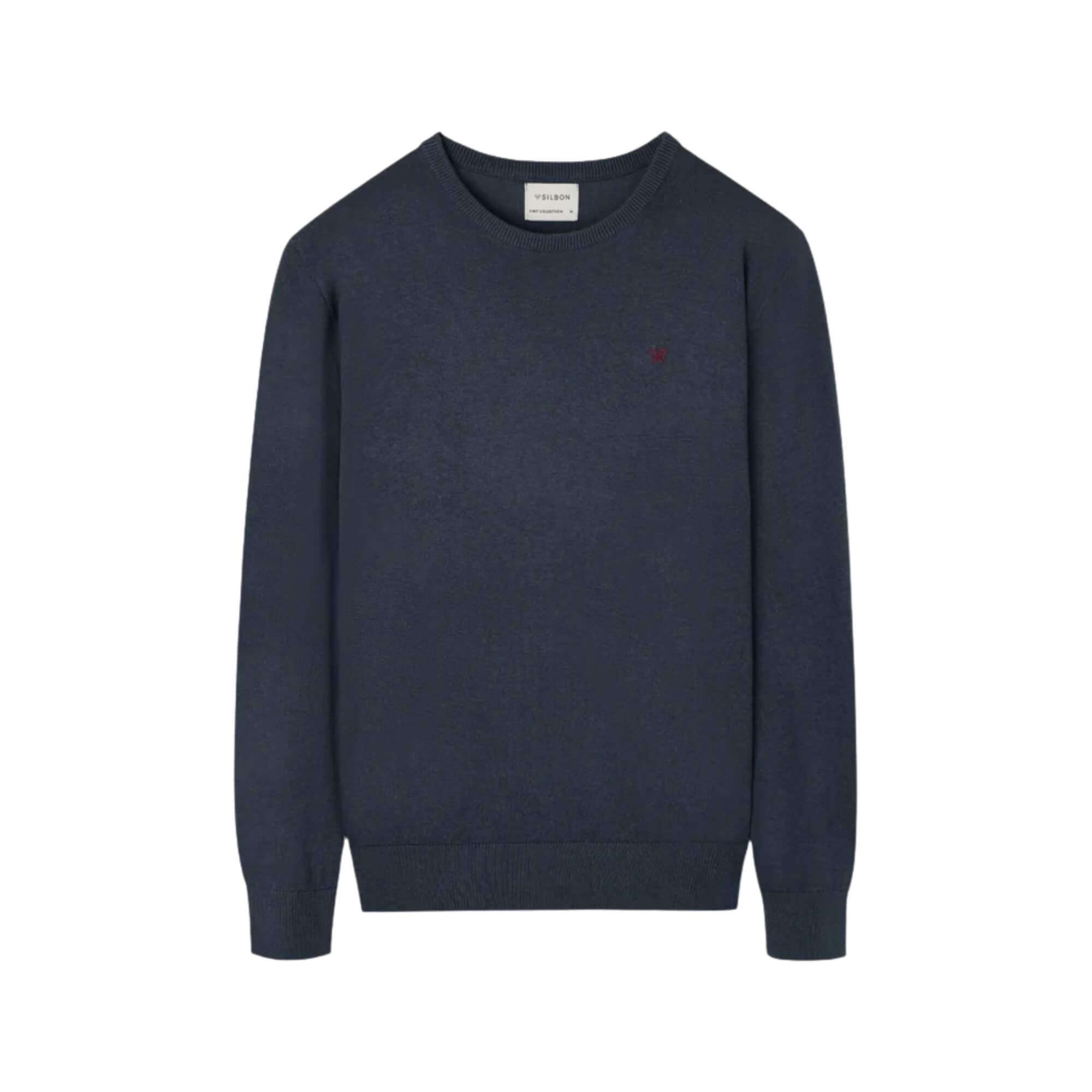 Silbon Jersey Classic Cuello Redondo Azul Gris · imagen 2