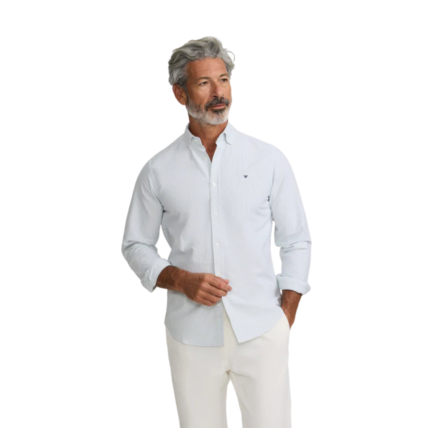 Silbon Camisa Sport Oxford Raqueta Rayas Verde · imagen 4
