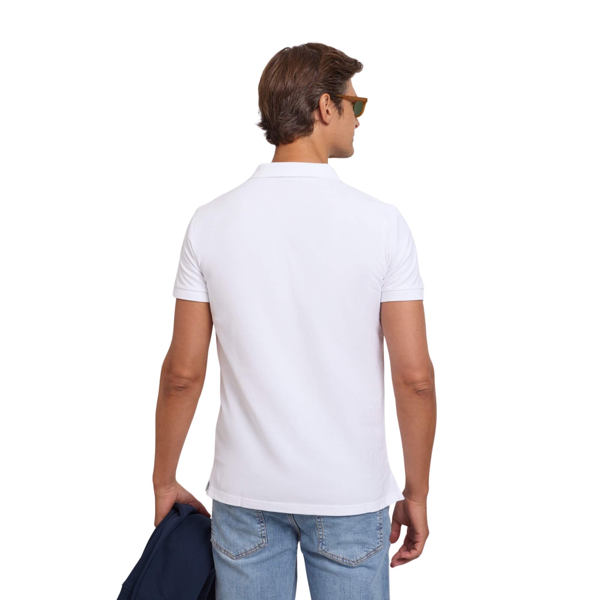 Polo Silbon Hombre Clásico Liso Blanco · imagen 2