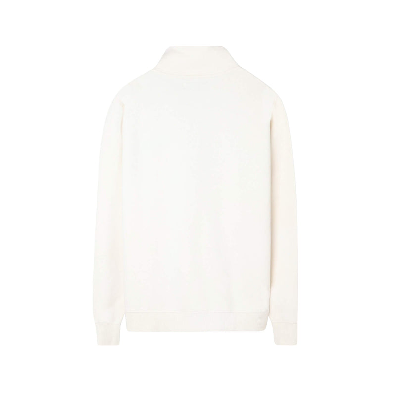 Sudadera Silbon Hombre Cremallera Bordado Crema