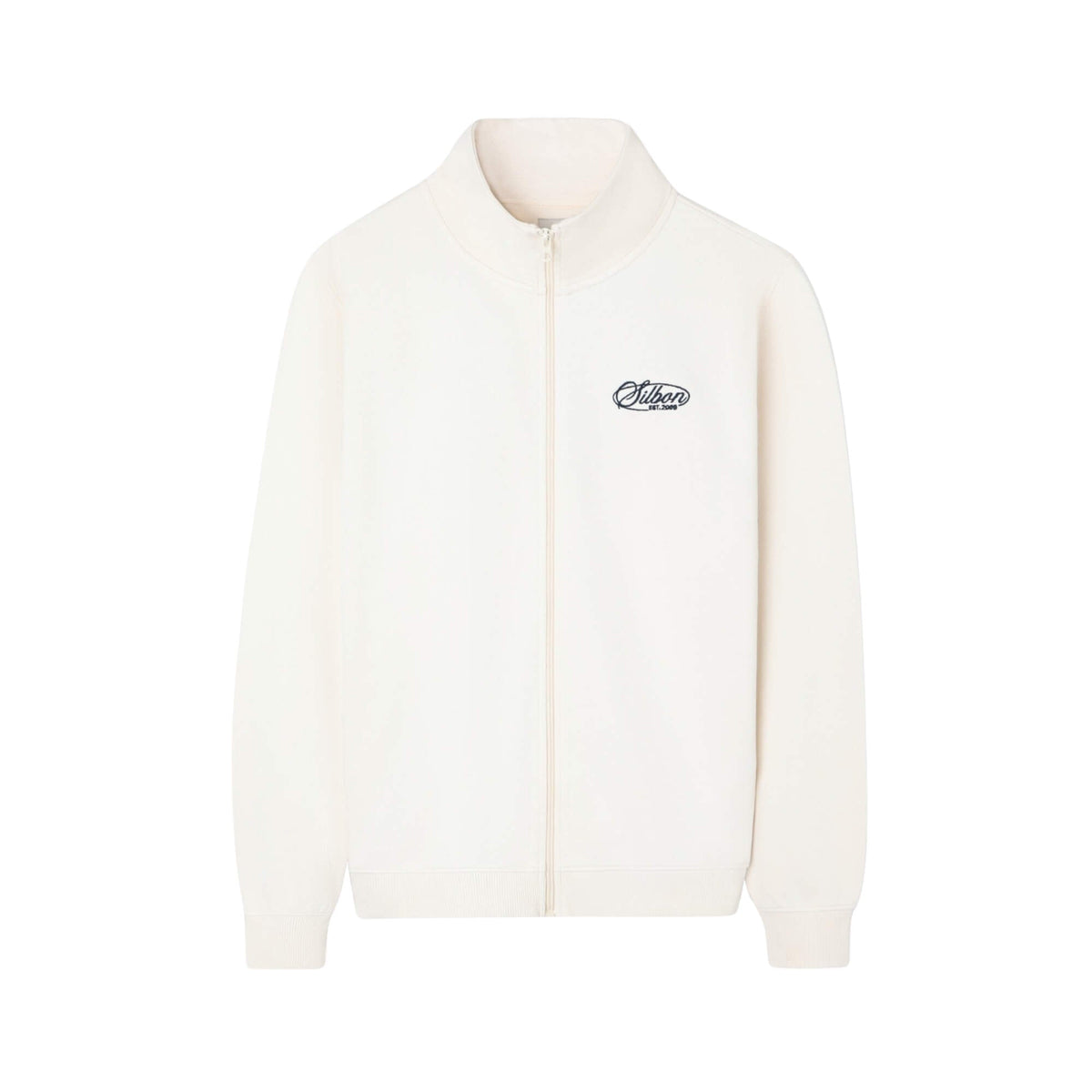 Sudadera Silbon Hombre Cremallera Bordado Crema · imagen 2
