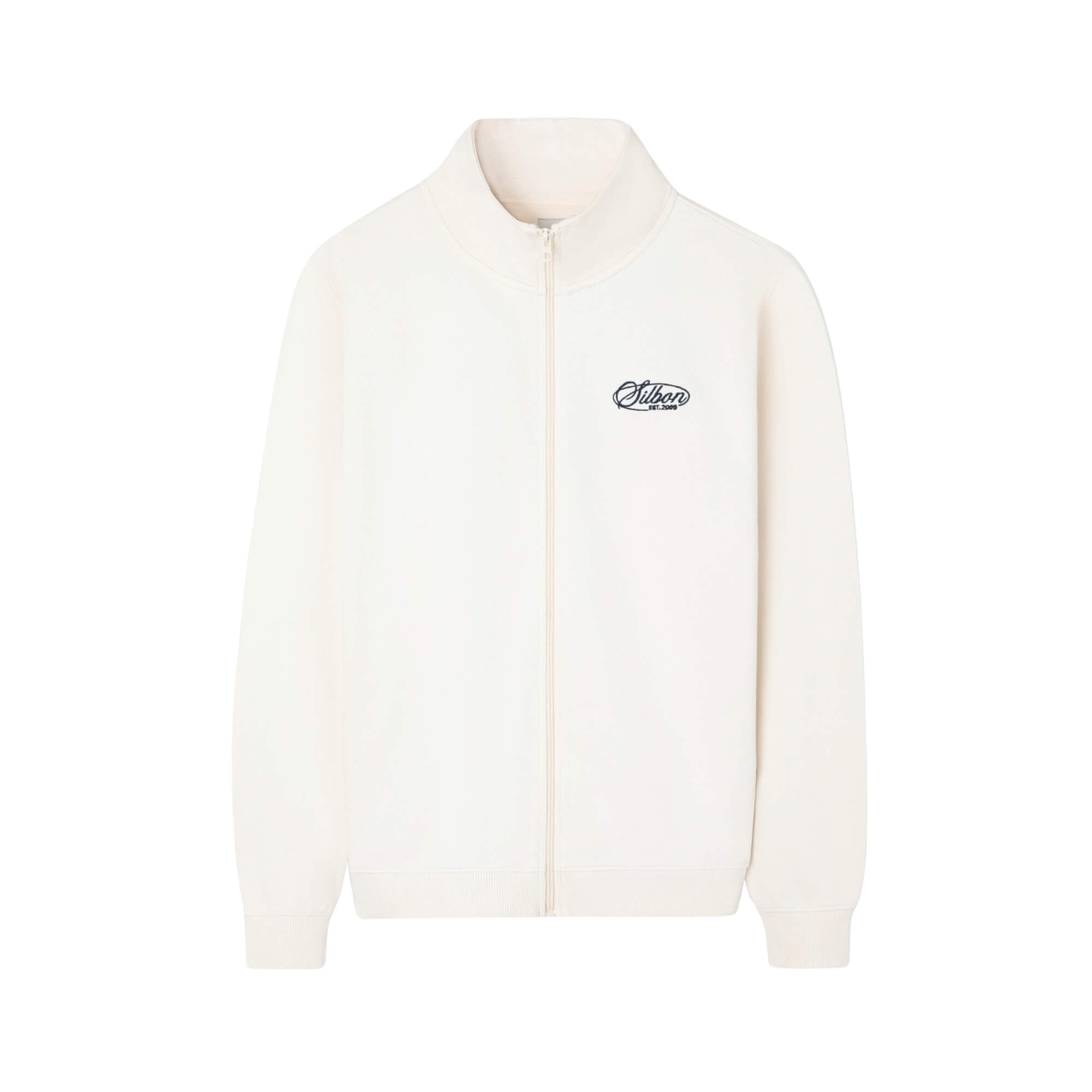 Sudadera Silbon Hombre Cremallera Bordado Crema · imagen 2