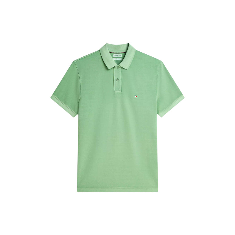 Polo Tommy Hilfiger Hombre Garment Dye Regular - VERDE