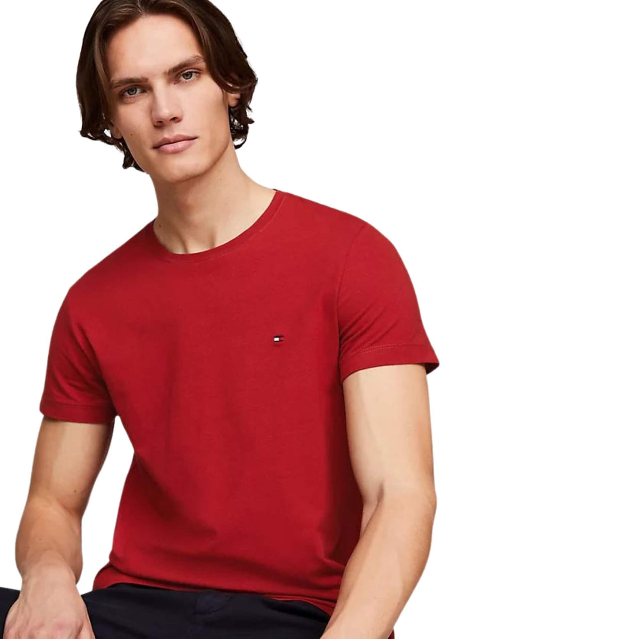 Mw0Mw10800Xnn Camisetas Tommy Hilfiger Hombre Stretch Slim Fit Tee