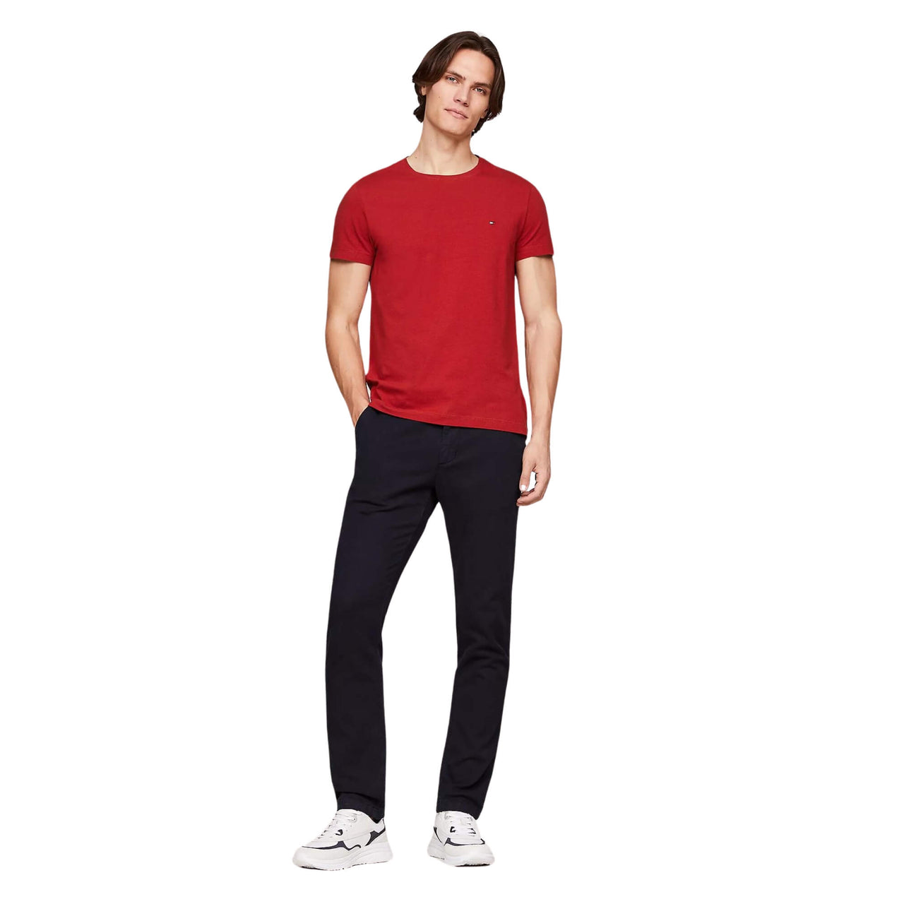 Mw0Mw10800Xnn Camisetas Tommy Hilfiger Hombre Stretch Slim Fit Tee