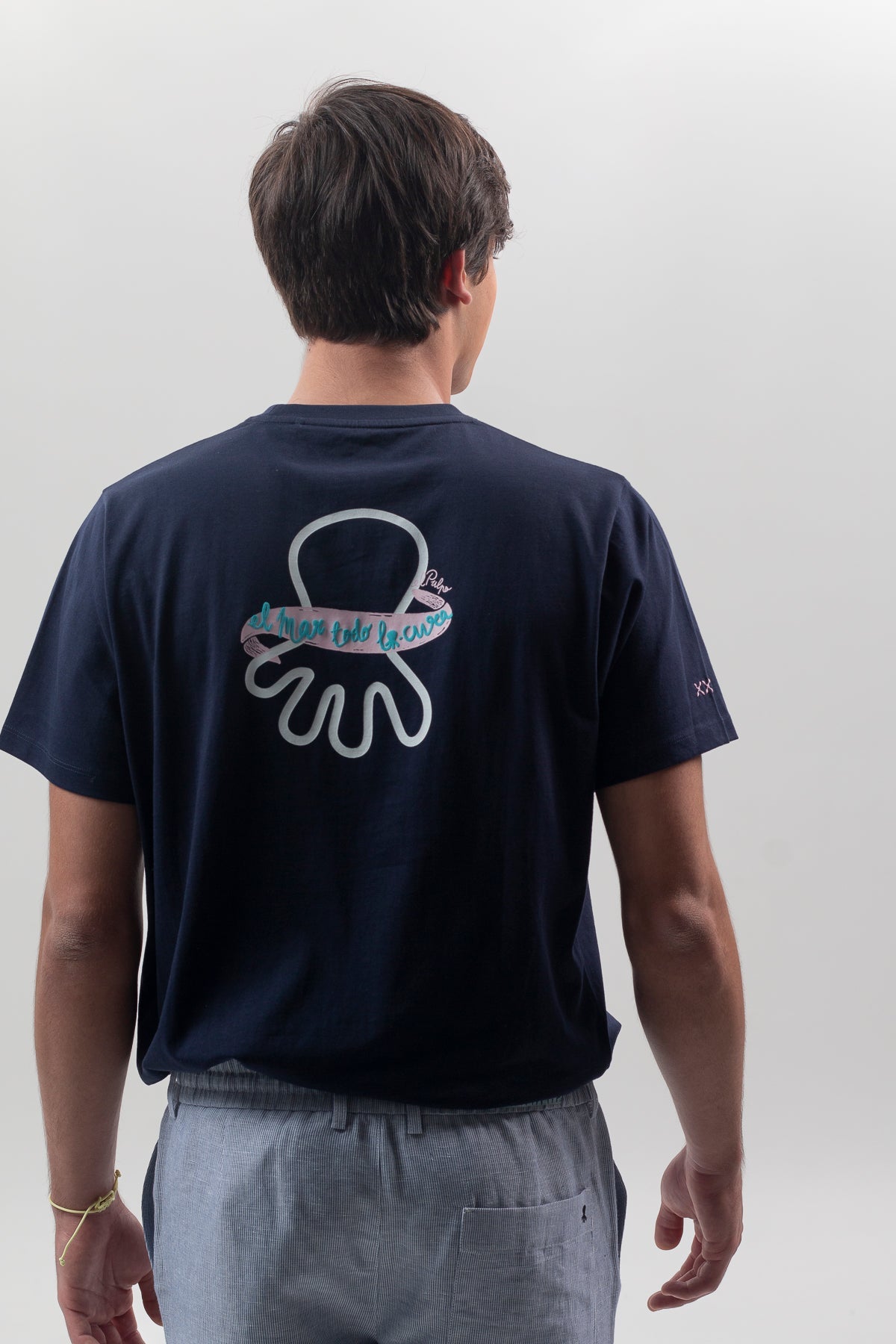 Camiseta El Pulpo Hombre Estampado Logo Azul Marino · imagen 1