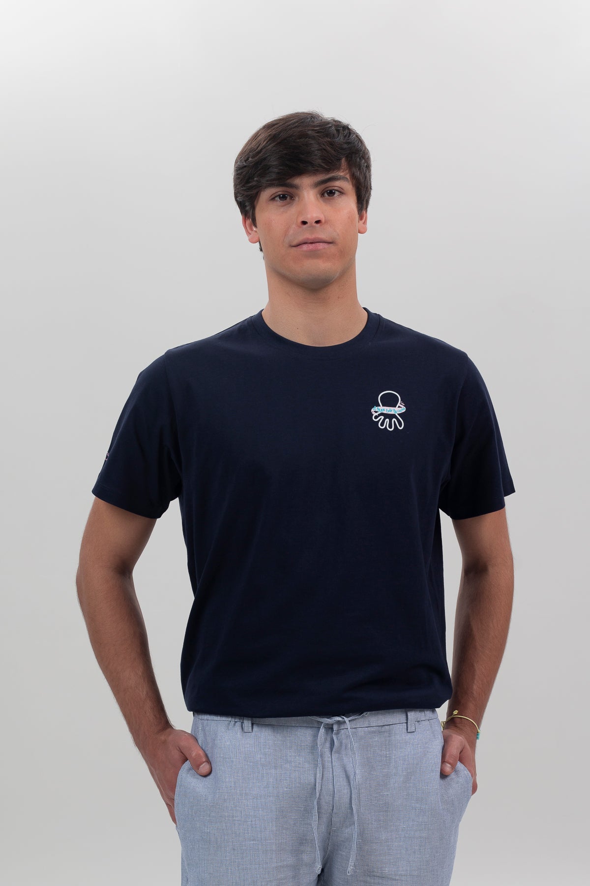 Camiseta El Pulpo Hombre Estampado Logo Azul Marino · imagen 3