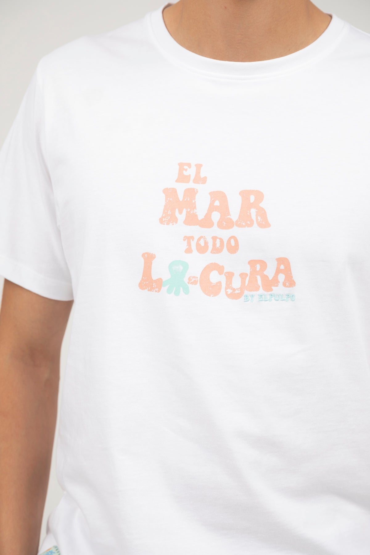 Camiseta El Pulpo Hombre El Mar Todo Locura Blanco · imagen 2