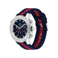 Thumbnail for 1792124 Relojes Tommy Hilfiger Hombre Troy Le Plateado Azul Y Rojo