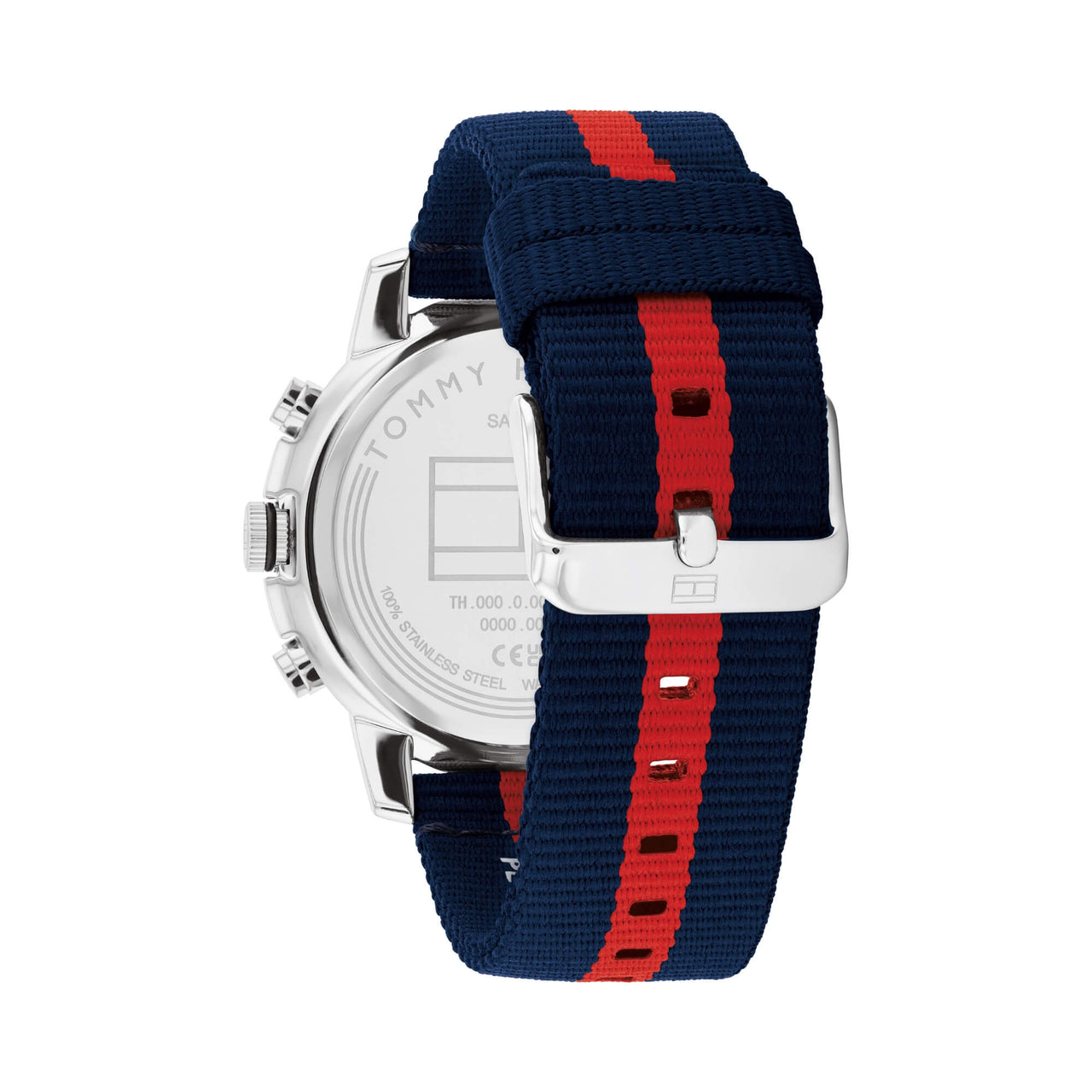 1792124 Relojes Tommy Hilfiger Hombre Troy Le Plateado Azul Y Rojo