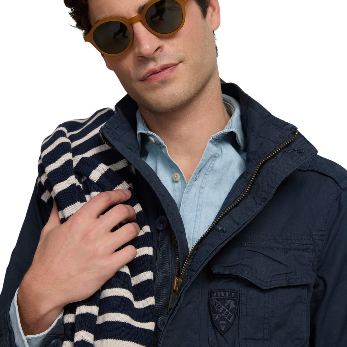 Cazadora Parka Military Garment Dye Azul Marino | Silbon · imagen 2