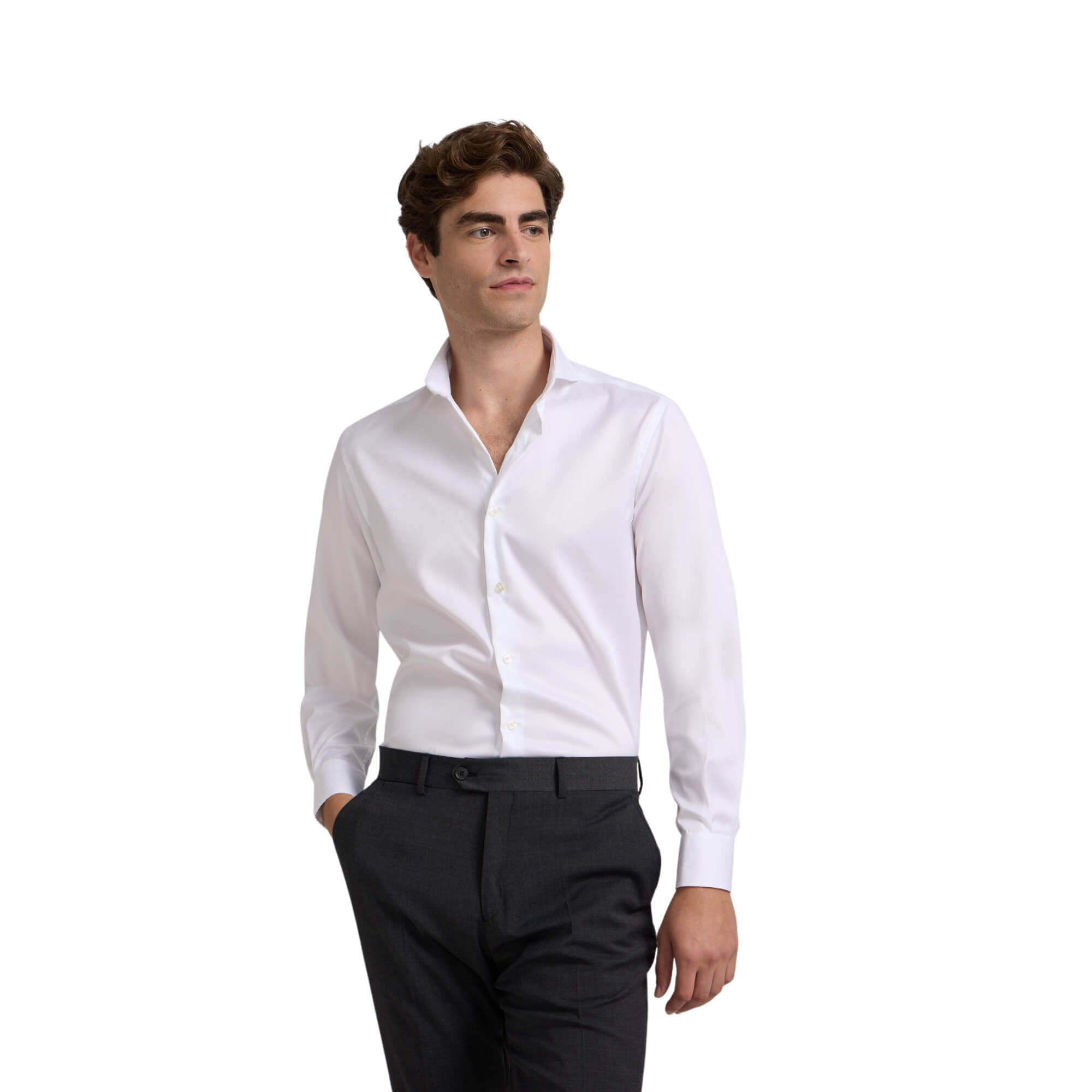 Camisa Vestir Blanca Puño Simple Easy Ir | Silbon · imagen 1