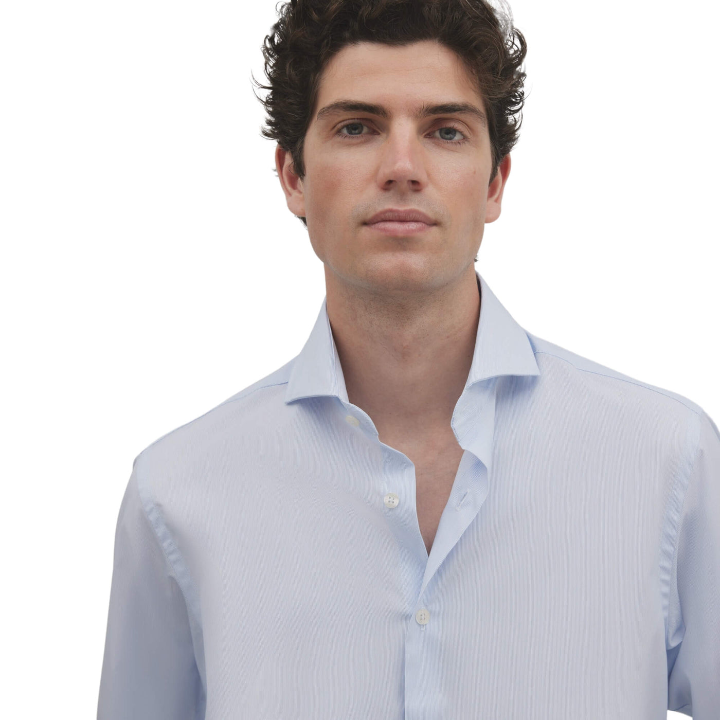Camisa Silbon Hombre Vestir Mini Rayas Celeste · imagen 2