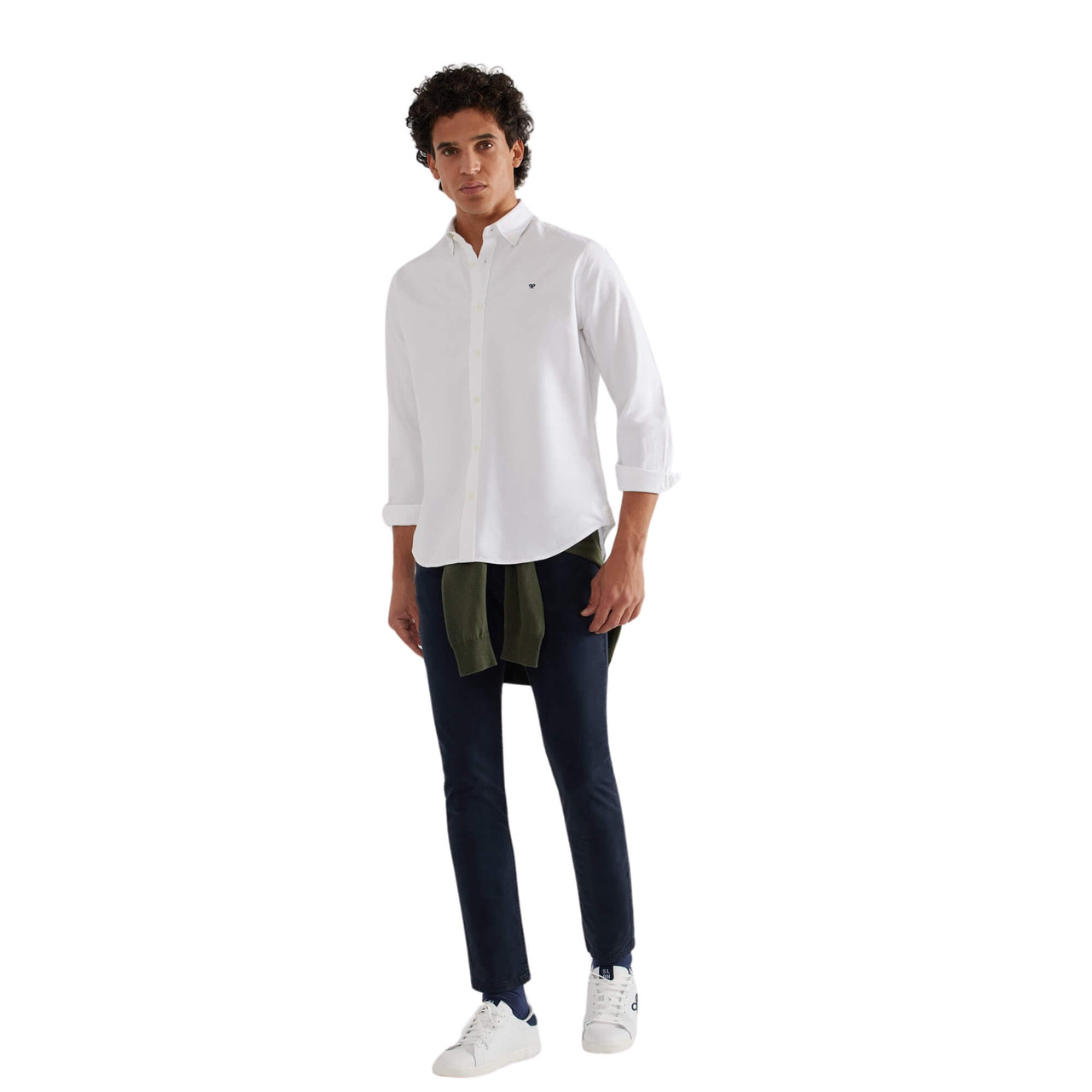 123591  Camisas Silbon Hombre Sport Oxford Blanca