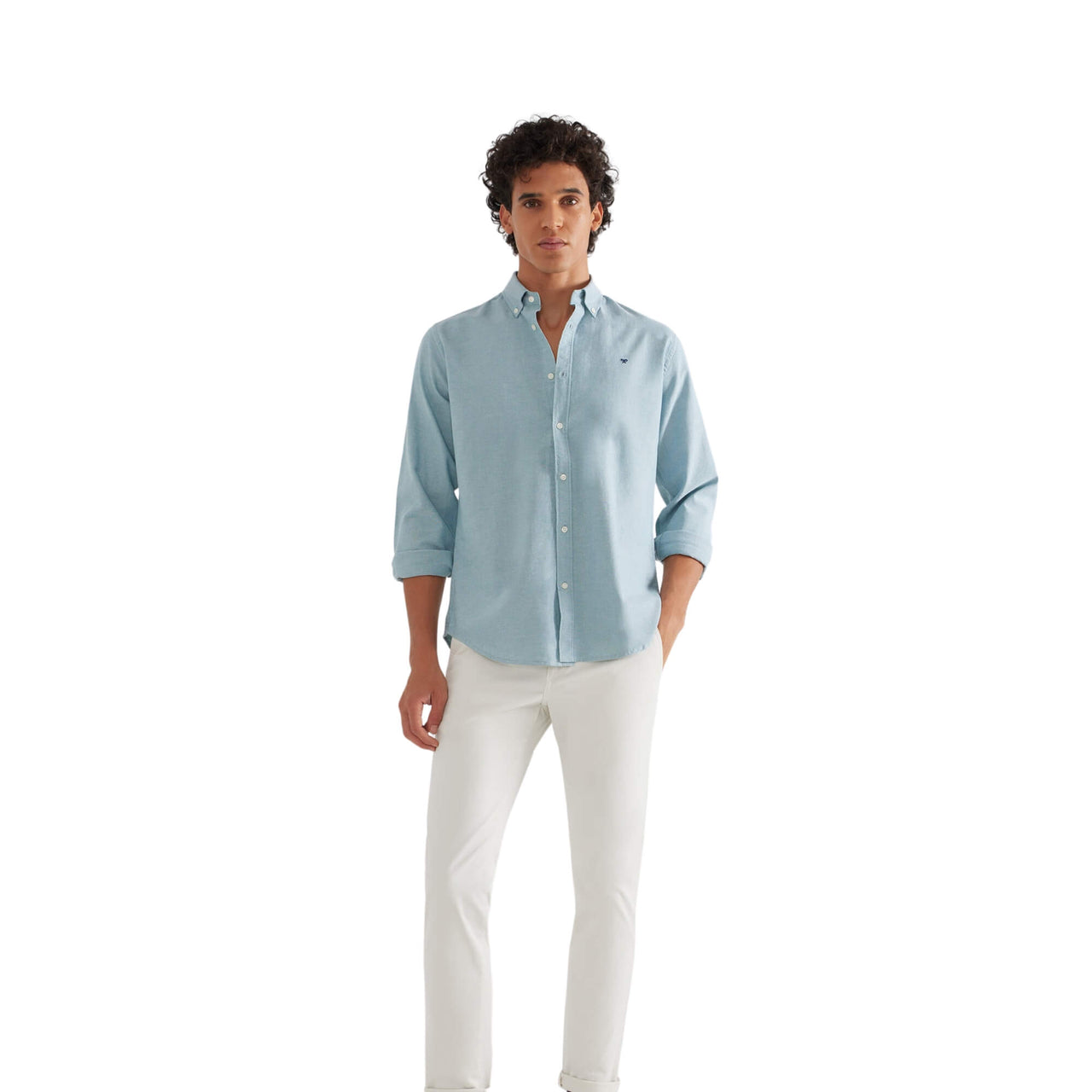 129767 Camisas Silbon Hombre Sport Oxford Verde