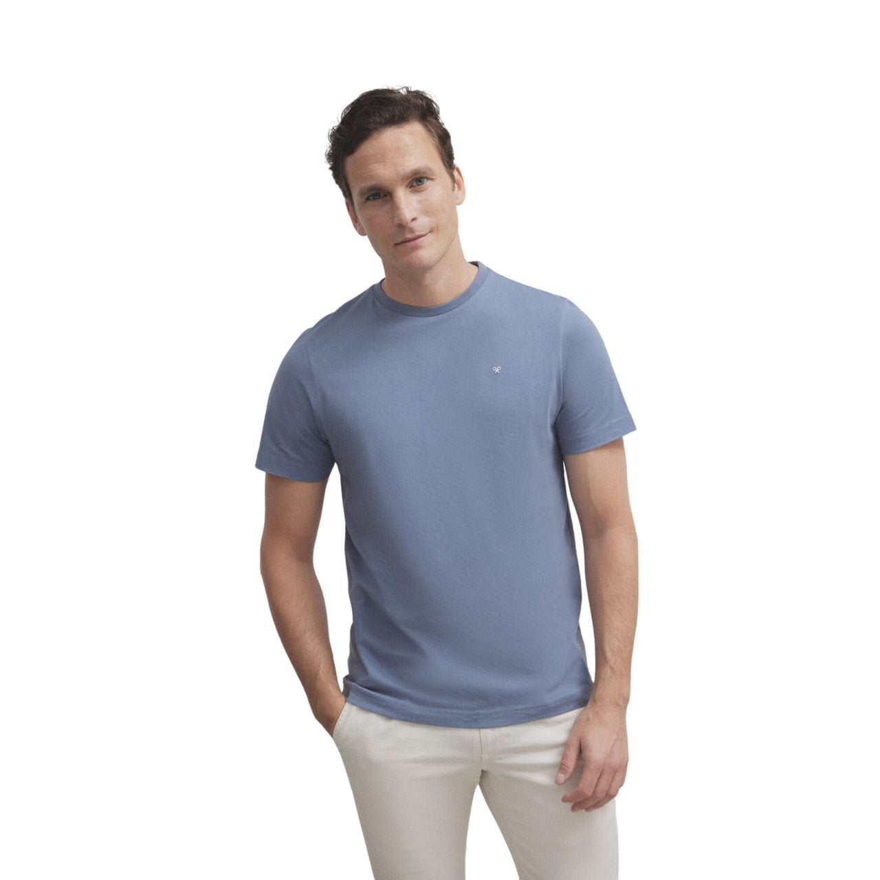 130026 Camisetas Silbon Hombre Minilogo Azul