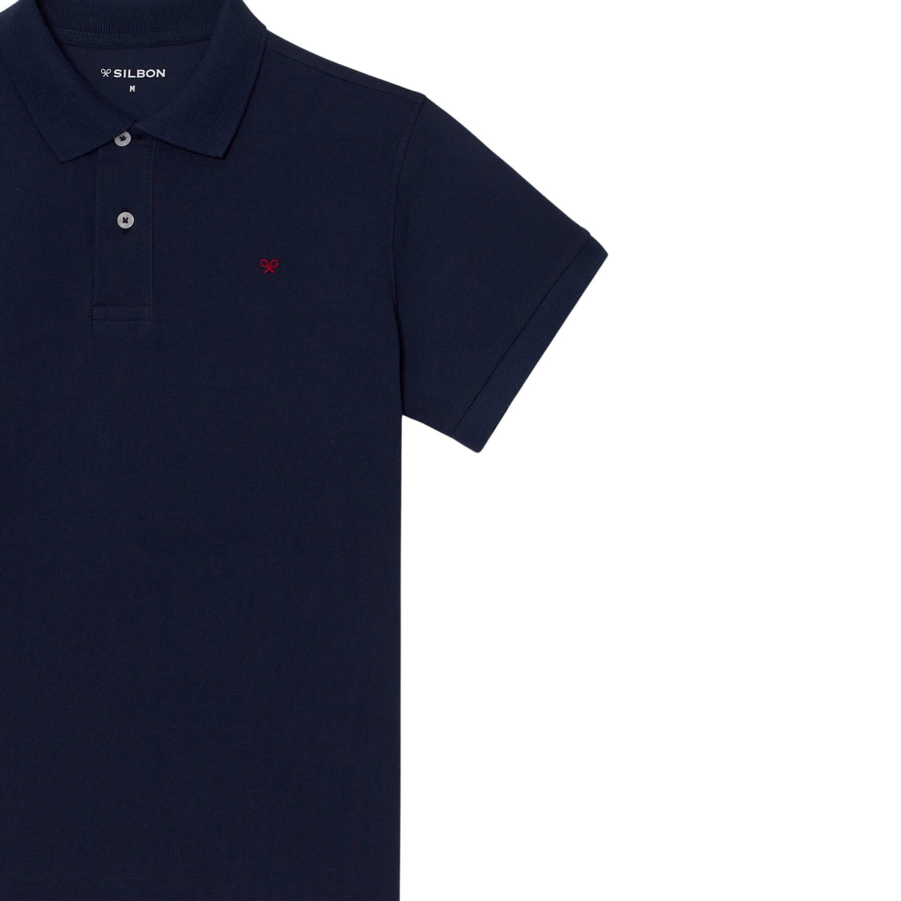 124653 Polos Silbon Clasico Liso Azul Marino