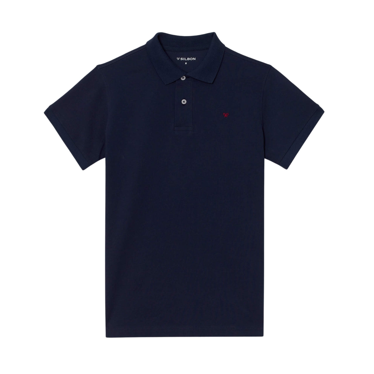 124653 Polos Silbon Clasico Liso Azul Marino