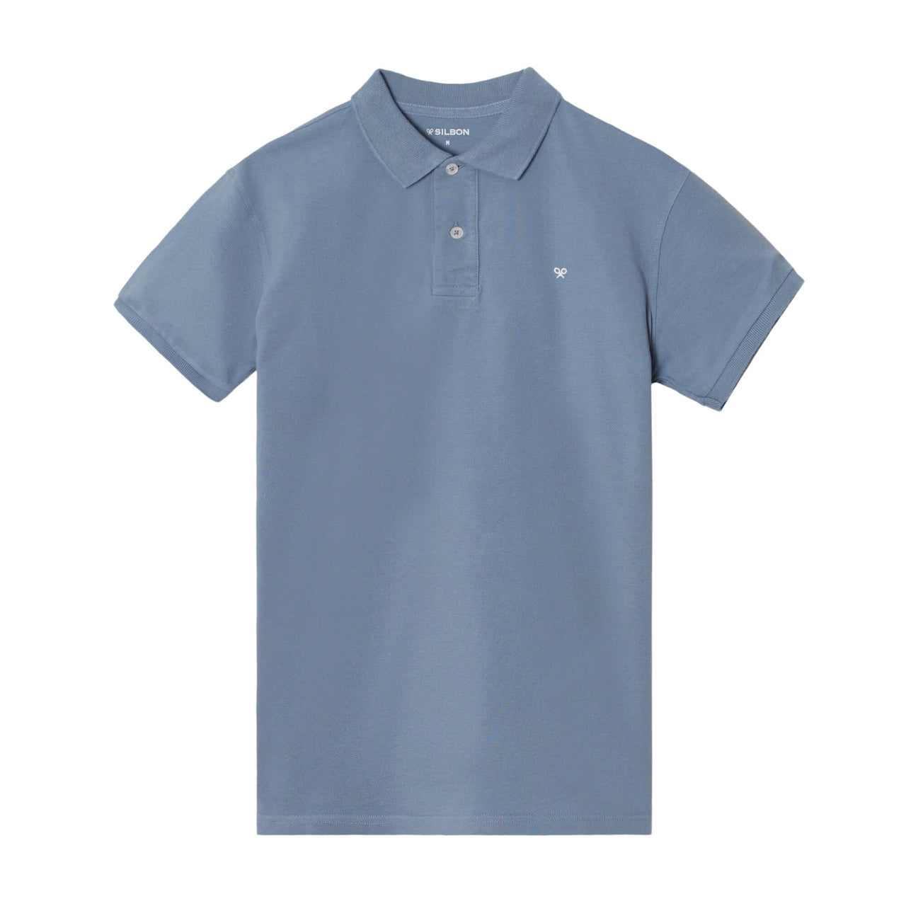 124656 Polos Silbon Hombre Polo Clasico Liso Azul Medio