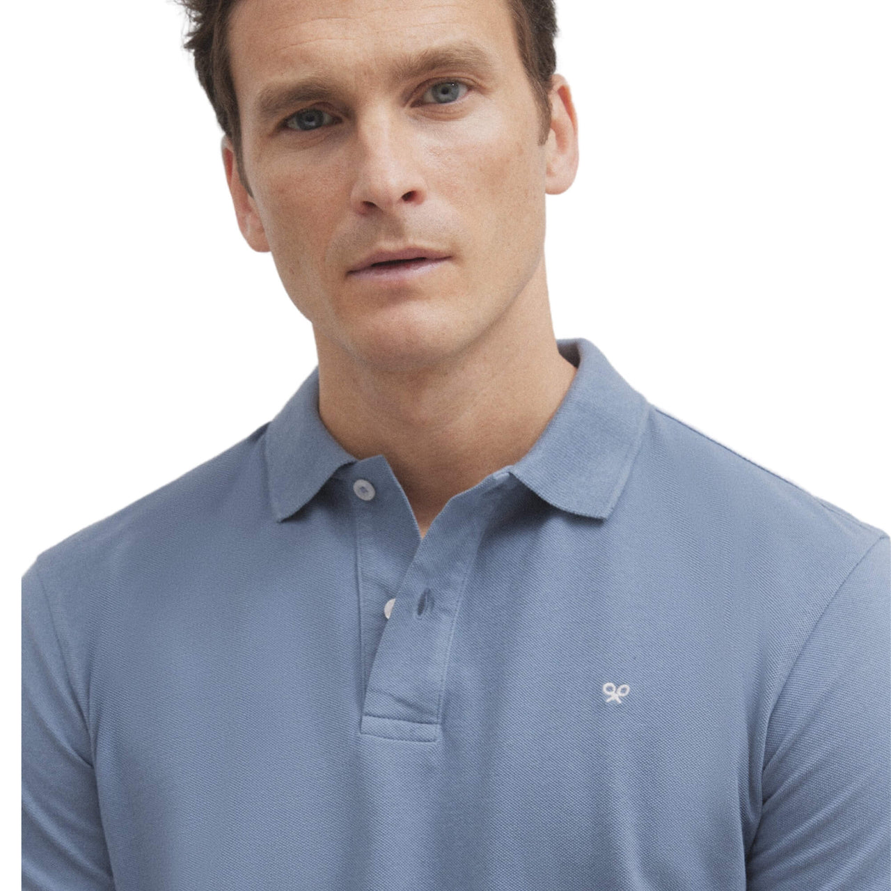 124656 Polos Silbon Hombre Polo Clasico Liso Azul Medio