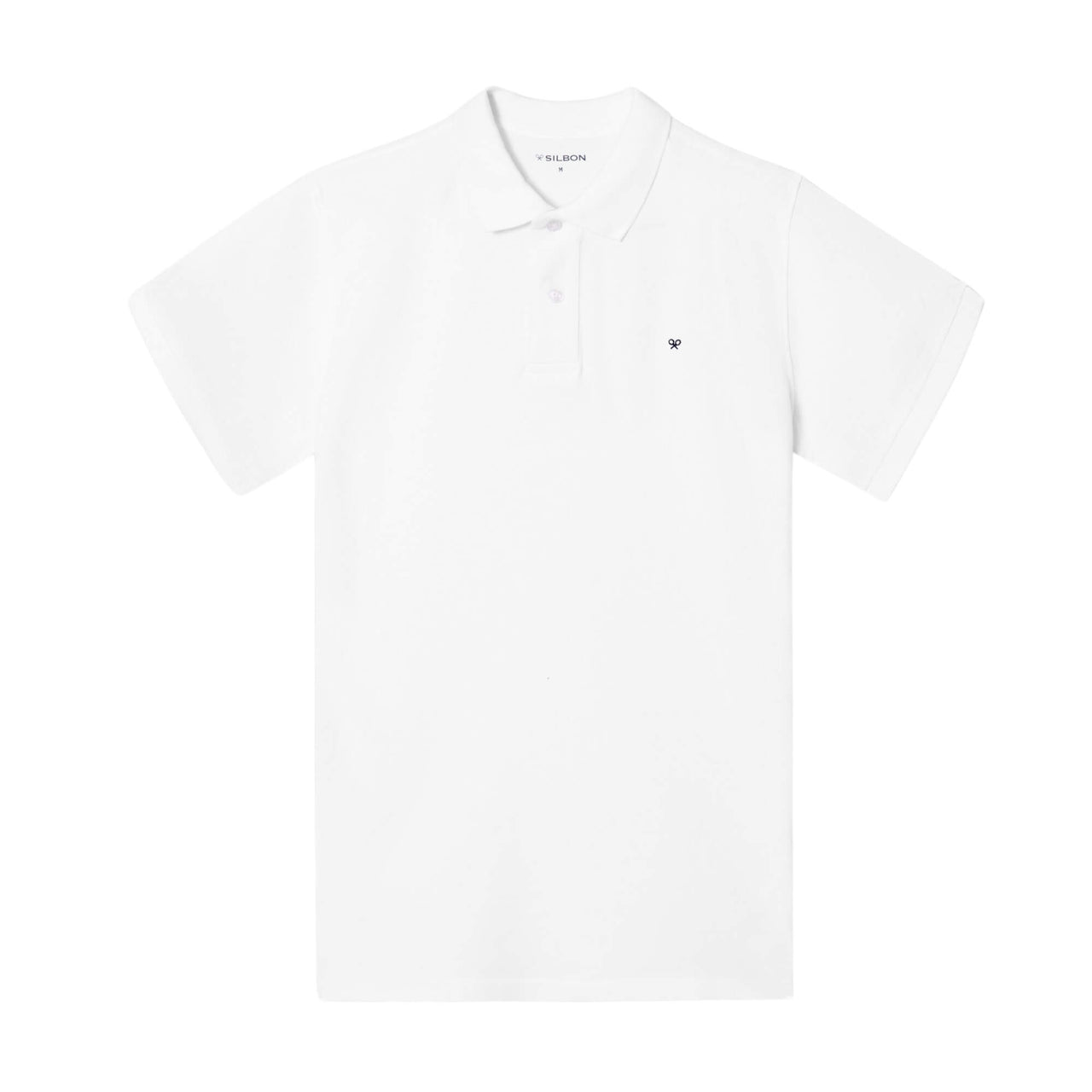 124652  Polos Silbon Hombre Clasico Liso Blanco