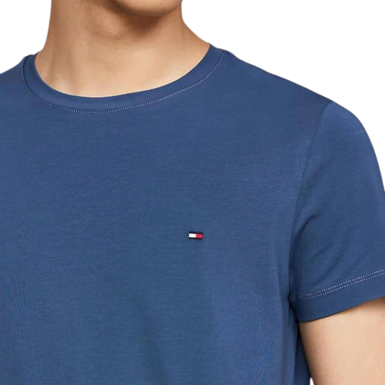 Mw0Mw10800Dbz Camisetas Tommy Hilfiger Hombre Stretch Slim Fit Tee