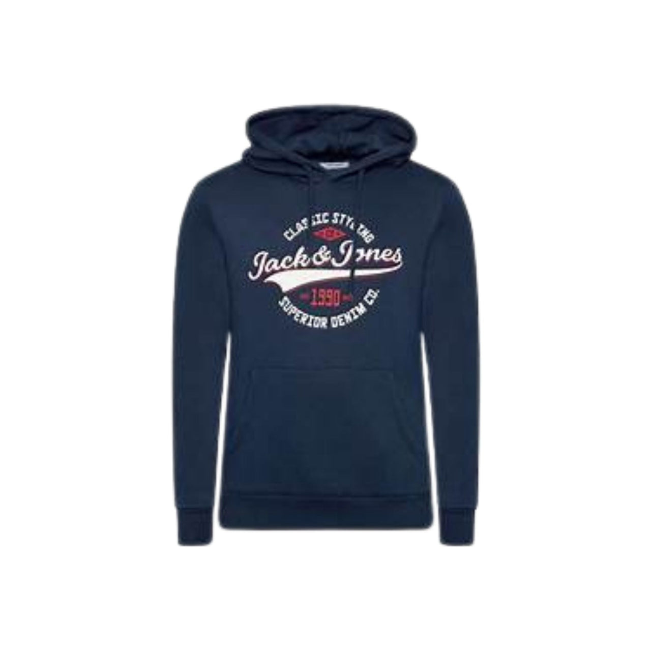 12189736NAVY BLAZER REG Sudadera jack jones jjelogo sweat hood 2 col 21/22 noos