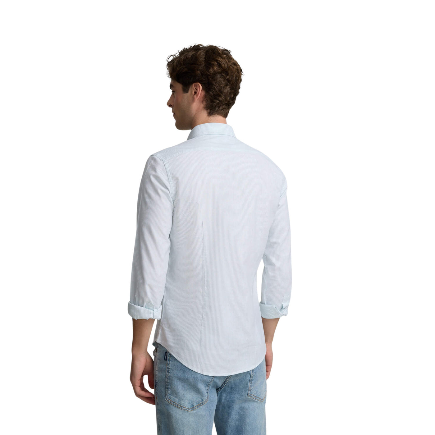 Camisa Sport Oxford Rayas Verde Claro | Silbon · imagen 5