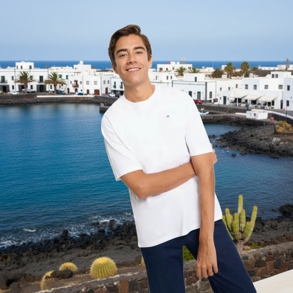 133775 Camisetas Silbon Hombre Relaxed Fit Sport College Blanco