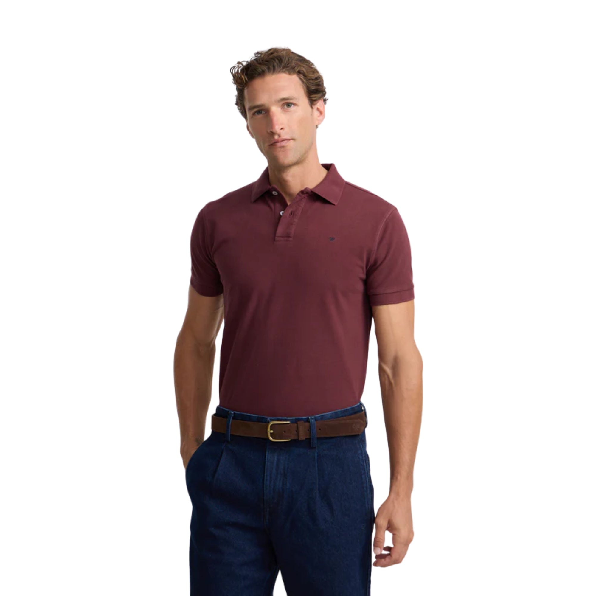 Polo Clasico Liso Burdeos | Silbon · imagen 2