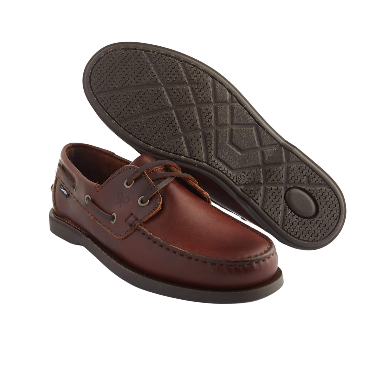 125365 Zapato Silbon Hombre Nautico Piel Fino Marron