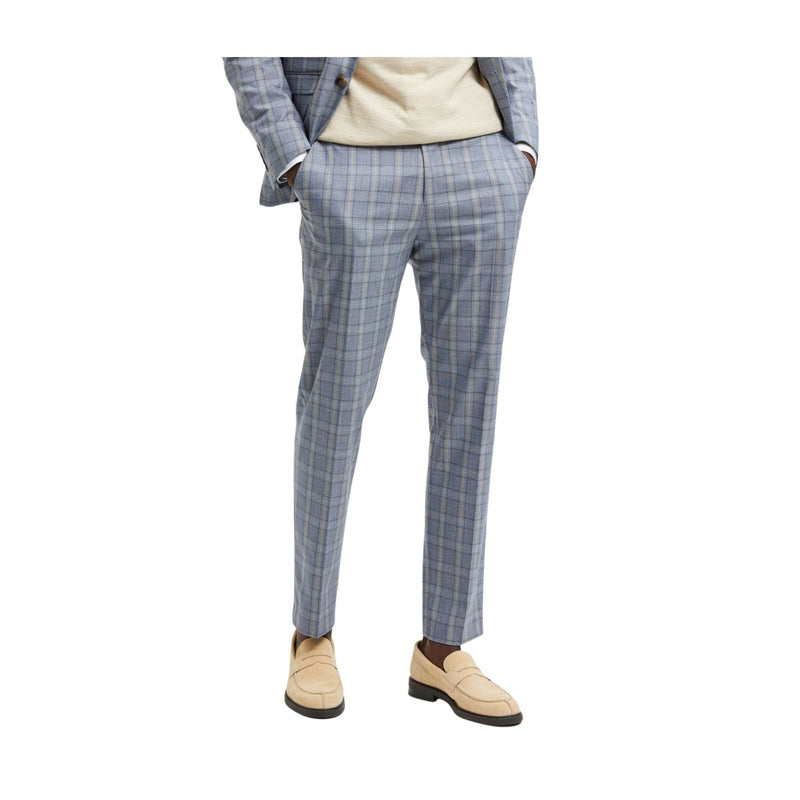 Selected Pantalón Slhslim-timelogan Blu Snd Chk Trs B Light