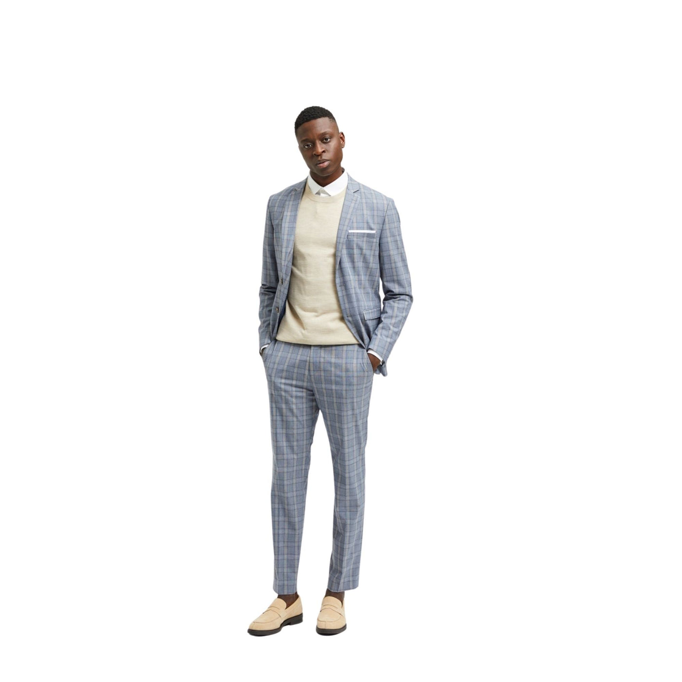 Selected Pantalón Slhslim-timelogan Blu Snd Chk Trs B Light · imagen 3