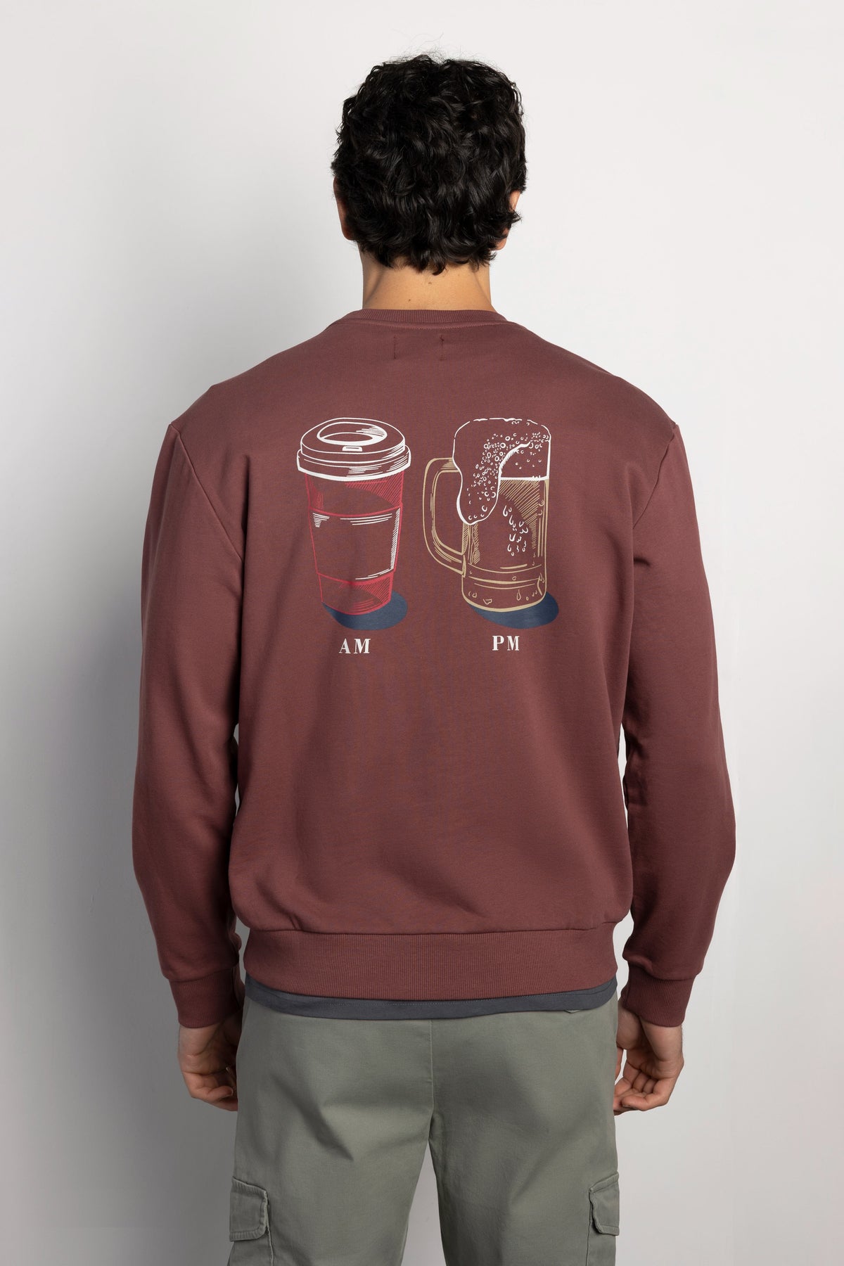 Sudadera Print AM PM Granate Claro | The Boston Brand · imagen 1