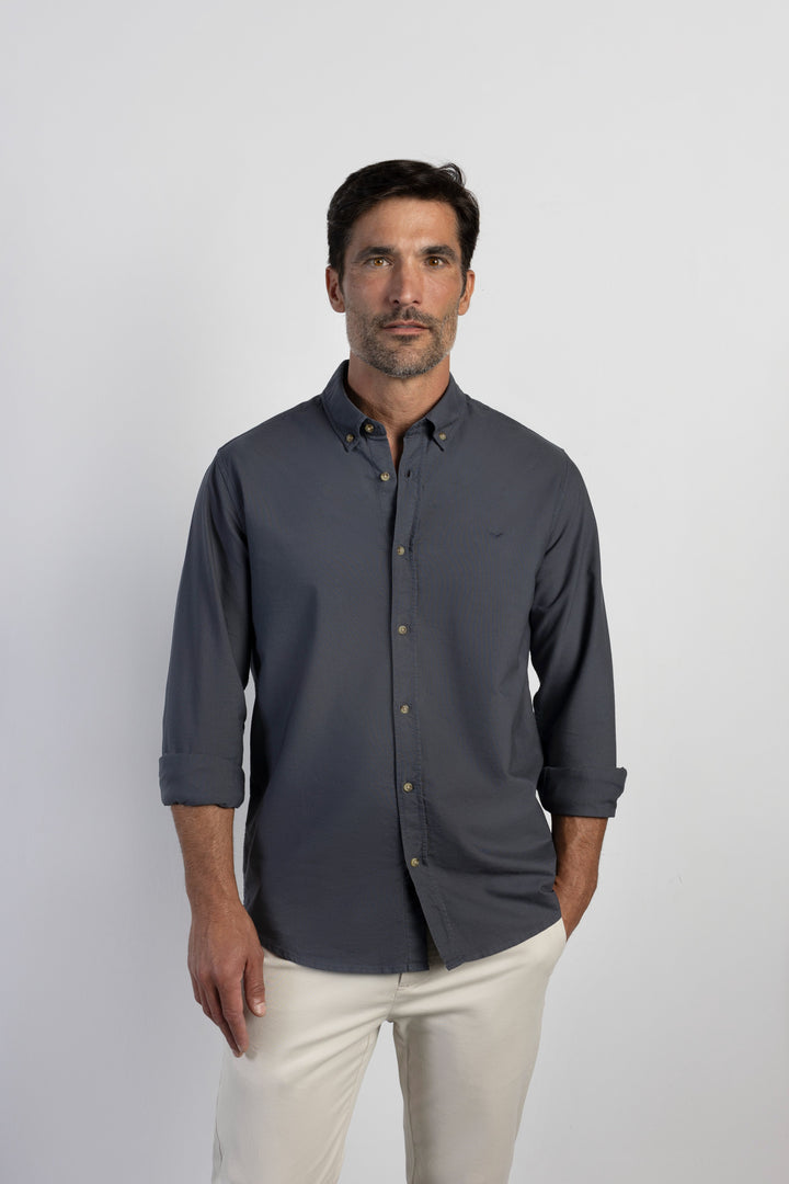 Camisa Oxford tintada The Boston Brand azul para hombre