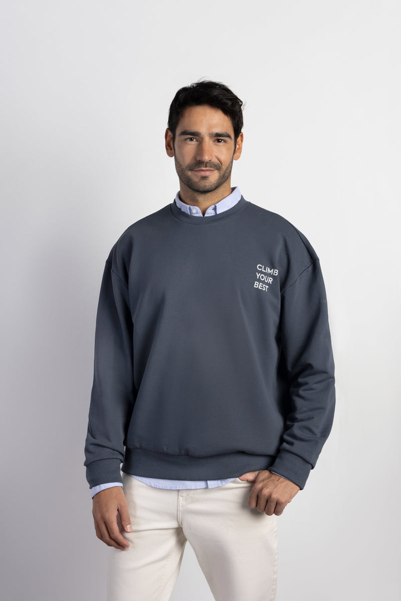 Sudadera Print Climb Indigo | The Boston Brand