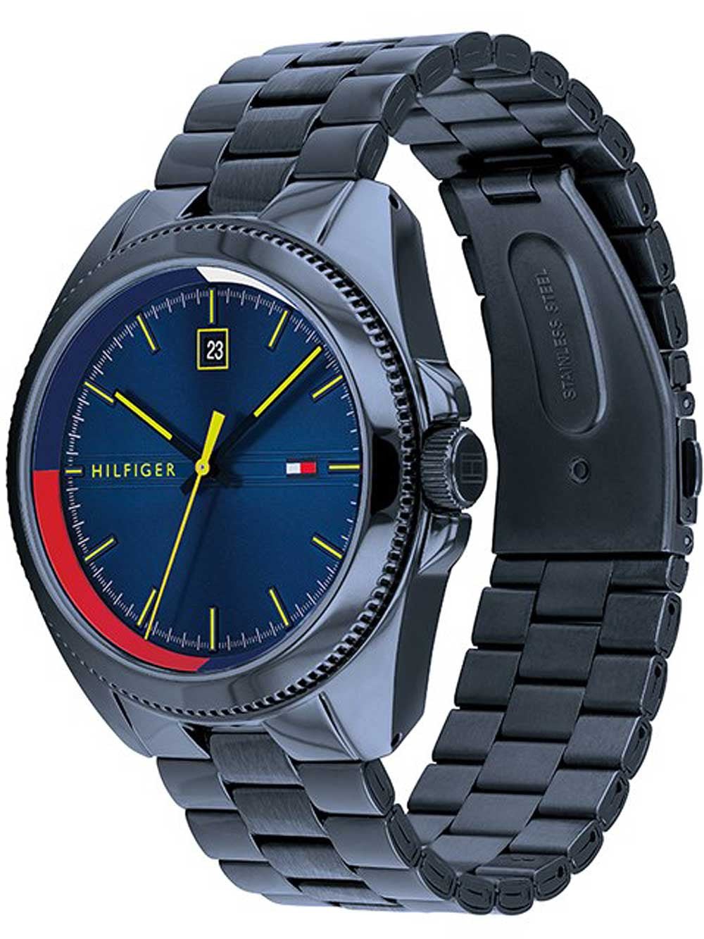 1791689 Reloj tommy riley ip 44mm esfera azul tornas braz 5 atm