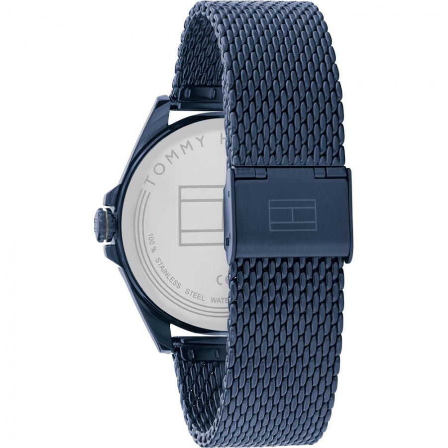 1791911 Reloj tommy carter ip 42mm esf azul calendario malla ip azul 5atm