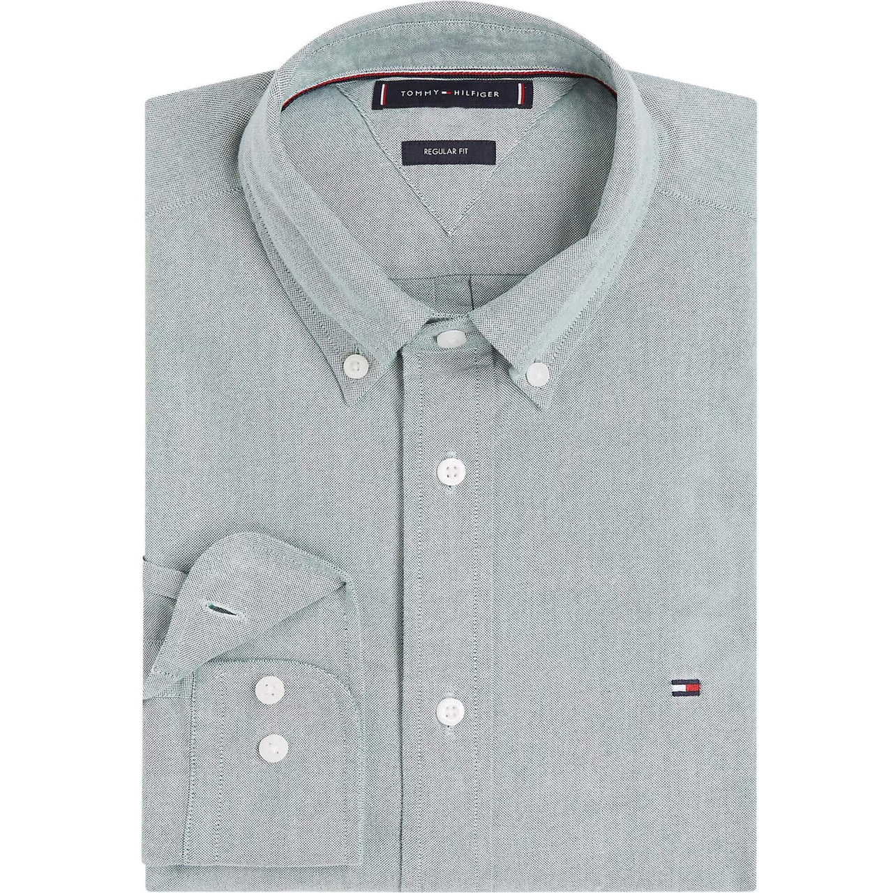 Mw0Mw35774L6K Polos Tommy Hilfiger Hombre Solid Heritage Oxford Rf Shirt