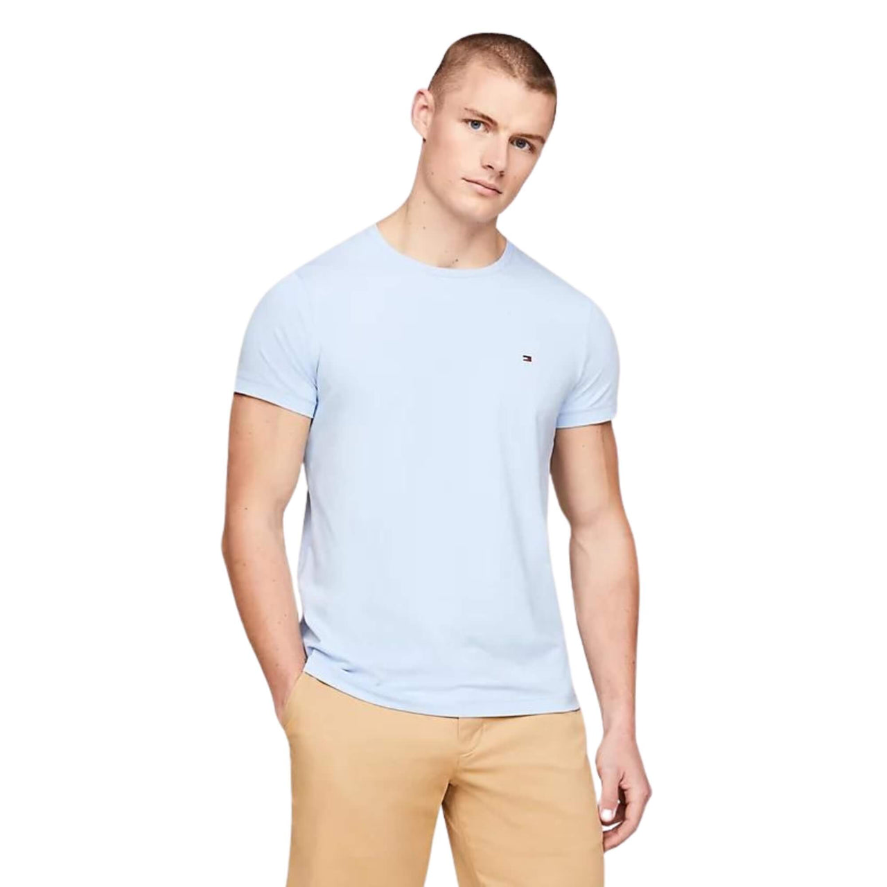 Mw0Mw10800C1Z Camisetas Tommy Hilfiger Hombre Stretch Slim Fit Tee