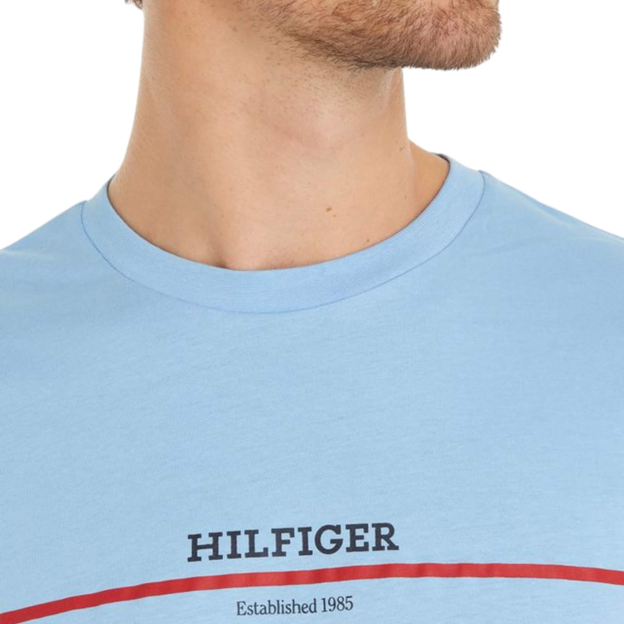 Mw0Mw35464C1Z Camisetas Tommy Hilfiger Hombre Hilfiger Stripe Tee