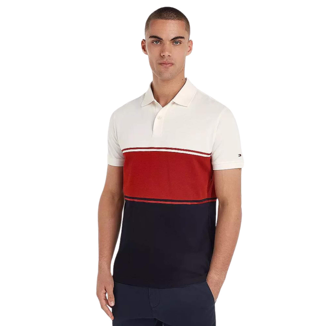 Mw0Mw35600Xnn Polos Tommy Hilfiger Hombre Colorblock Reg Polo