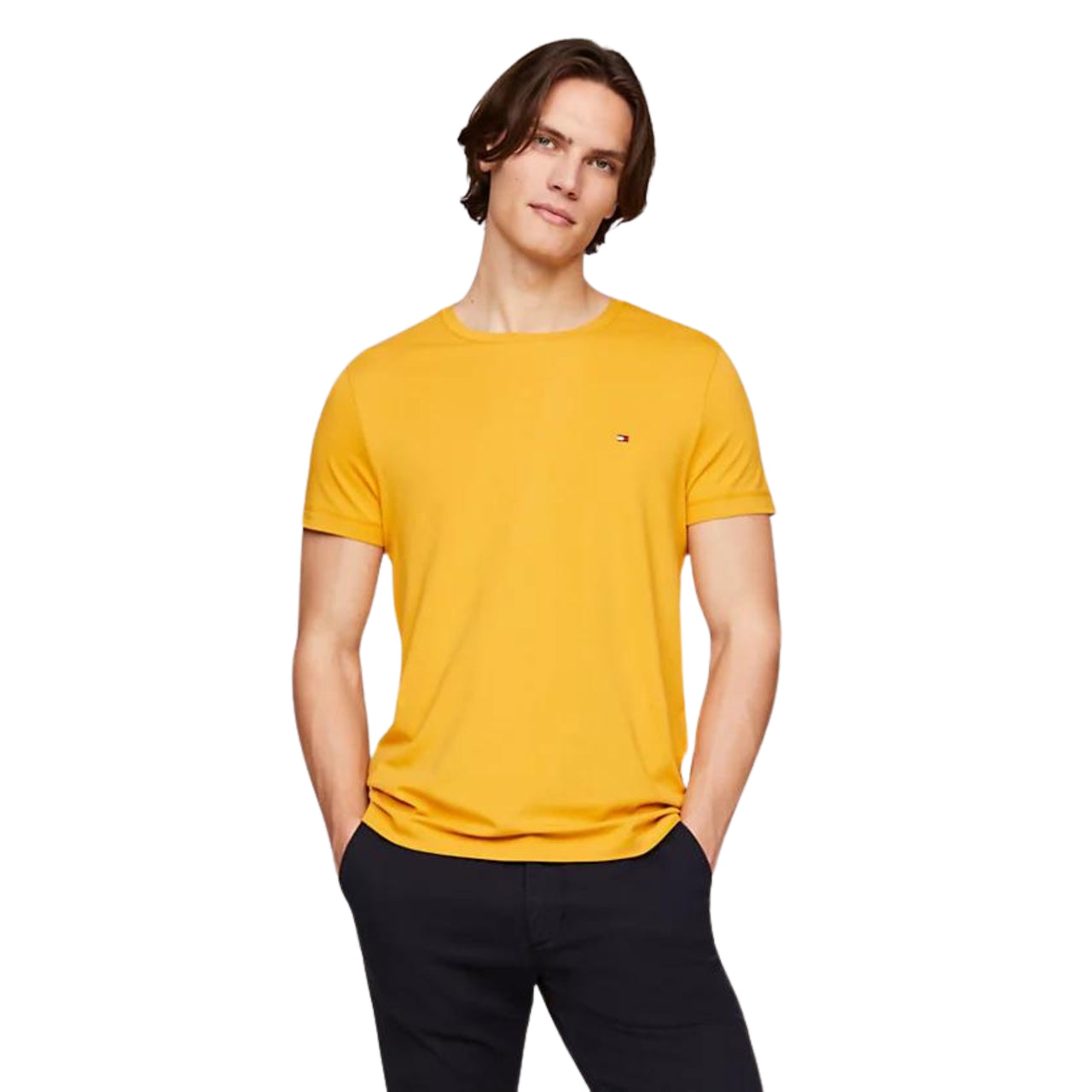 Mw0Mw10800Ze1 Camisetas Tommy Hilfiger Hombre Stretch Slim Fit Tee