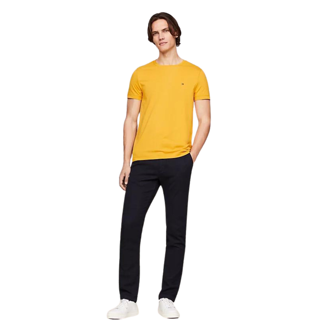 Mw0Mw10800Ze1 Camisetas Tommy Hilfiger Hombre Stretch Slim Fit Tee