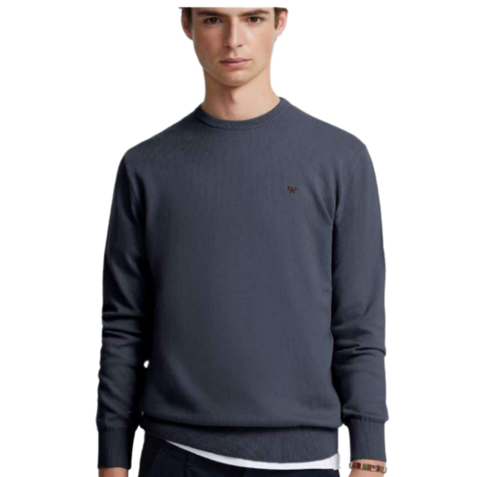 Silbon Jersey Classic Cuello Redondo Azul Gris · imagen 4