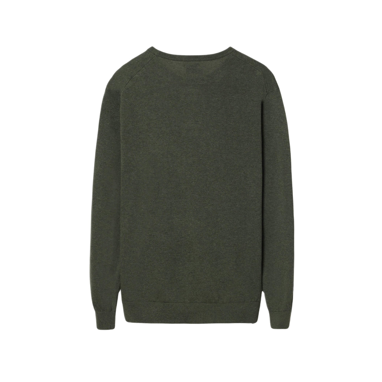 129422 Jerseys Silbon Hombre Liso Cuello Redondo Verde