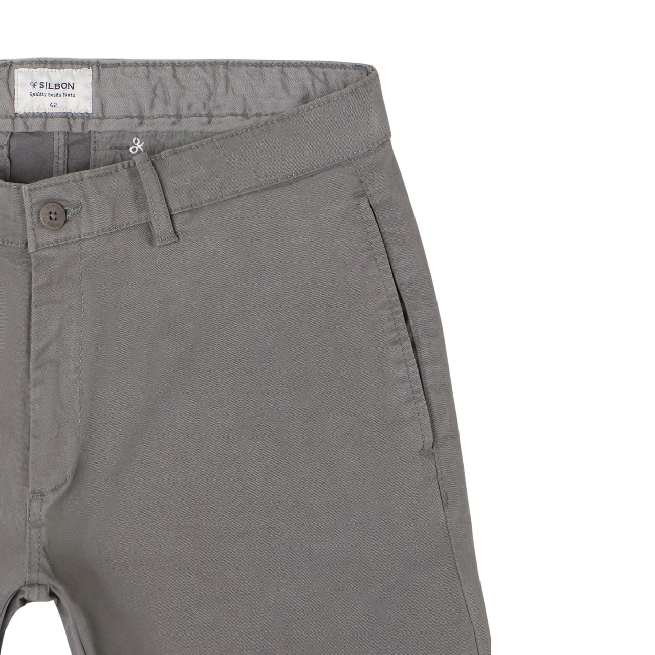 129731 Pantalones Silbon Hombre Sport Chino Gris Oscuro