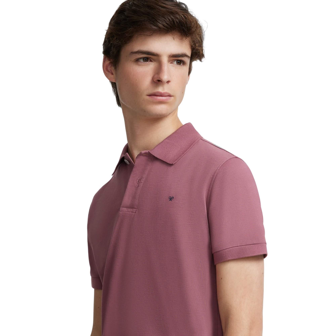 129689 Polos Silbon Hombre Clasico Liso Burdeos