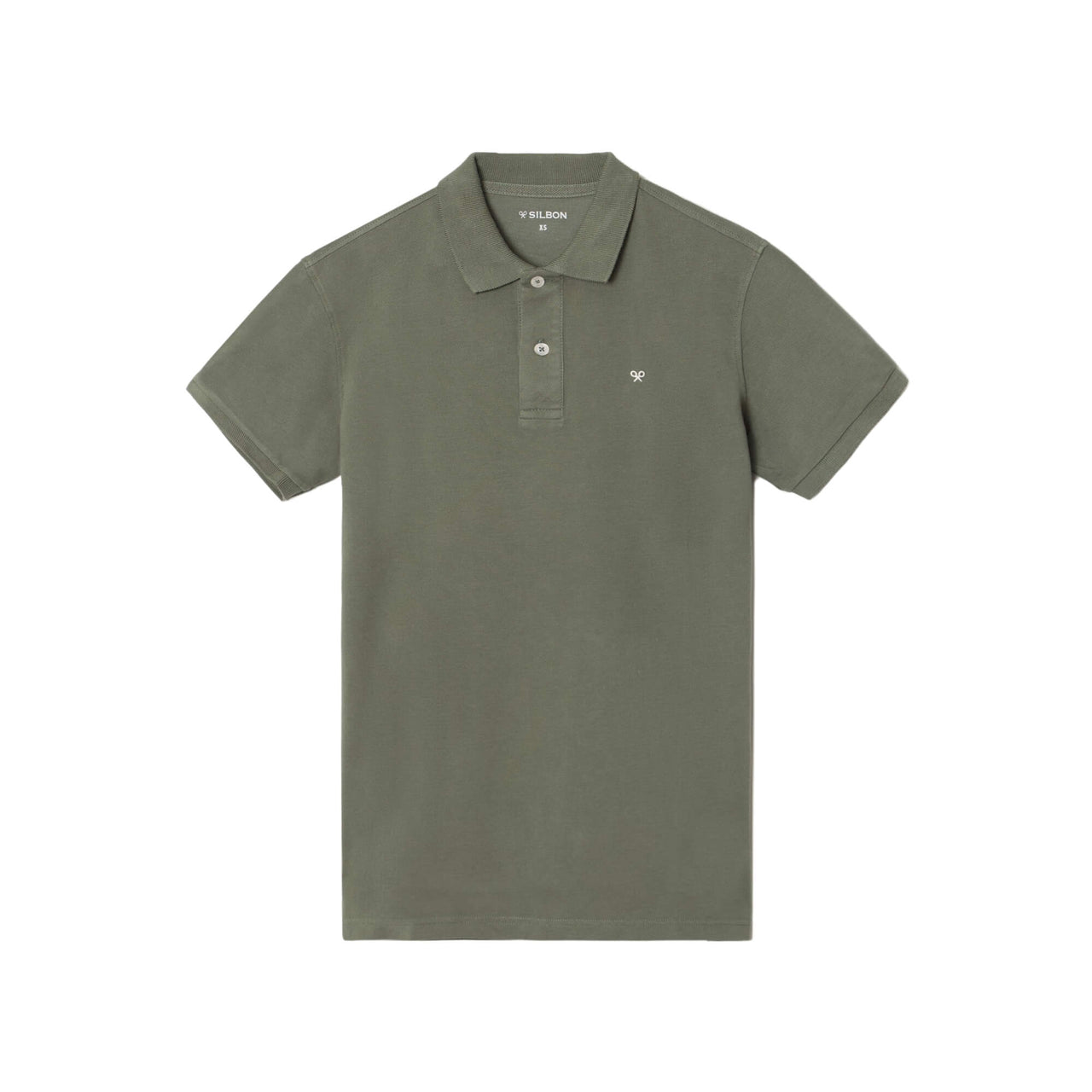 129688 Polos Silbon Hombre Clasico Liso Verde Oscuro